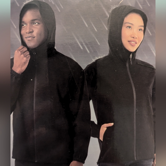 32 Degrees Cool Unisex Waterproof Rain Jacket, Black, Men Medium Women Large - Picture 3 of 3